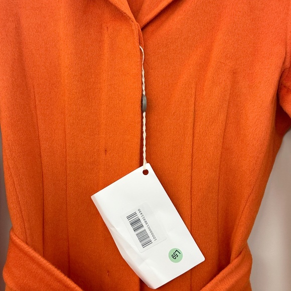 Sportmax Eva Orange Wool/Cashmere Belted Designer Coat Max Mara Women IT36 US2 - Picture 10 of 16